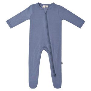 Zipper Footed Onesie in Slate
